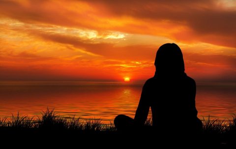 Woman meditating