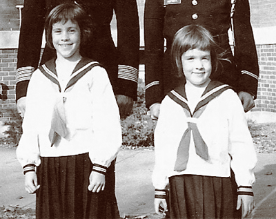 My little sis and me in our sailor suits